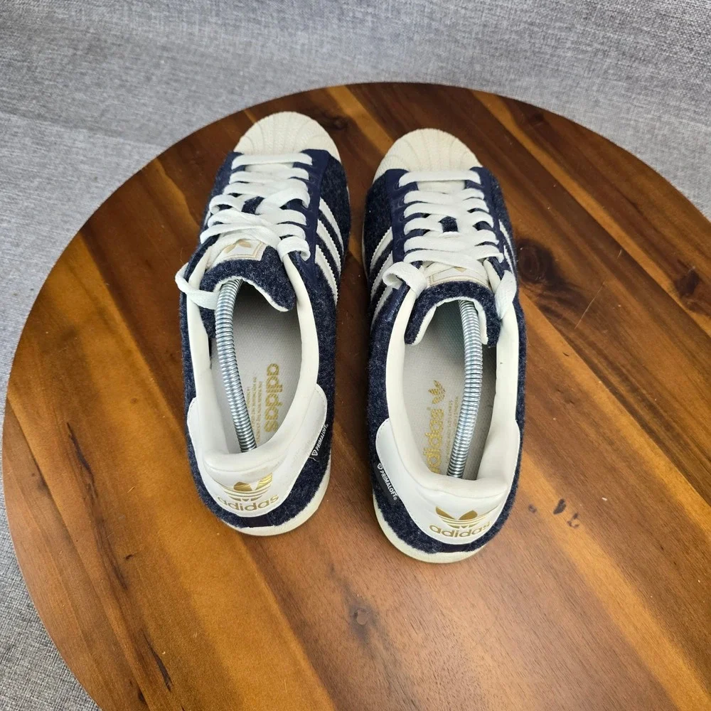 Adidas Superstar 80s PrimaLoft Navy Blue Wool Felt Shell Toe Mens 10.5 M20732